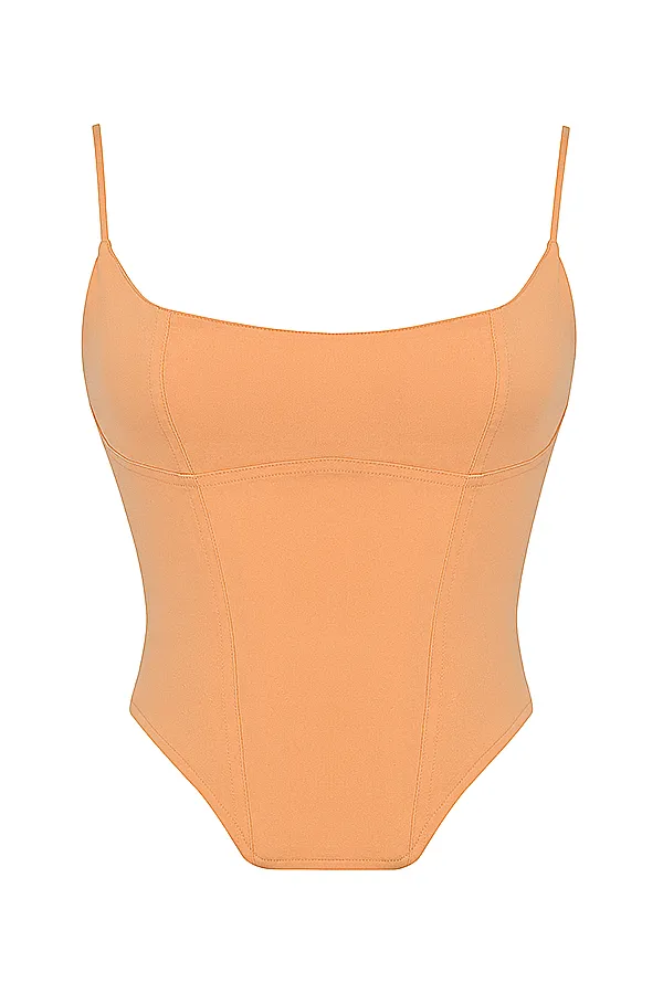 House Of CB FlaviaTangerine Sculpting Corset 8211 SALE Tangerine Women Tops