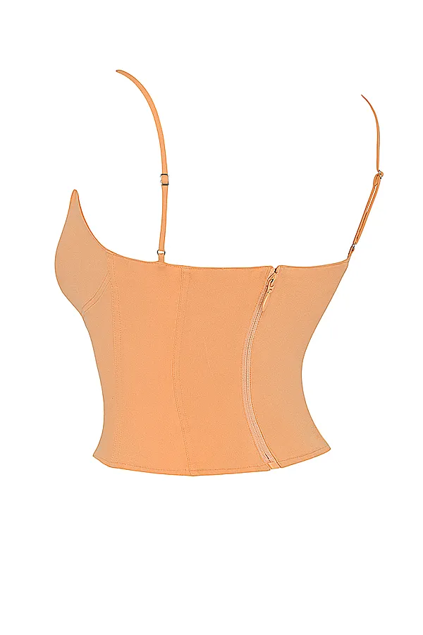 House Of CB FlaviaTangerine Sculpting Corset 8211 SALE Tangerine Women Tops