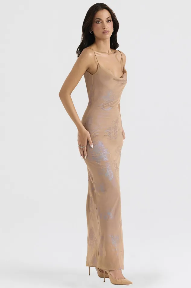 House Of CB GabrielleIridescent Cafe Au Lait Maxi Dress 8211 SALE Iridescent Women Maxi Dresses