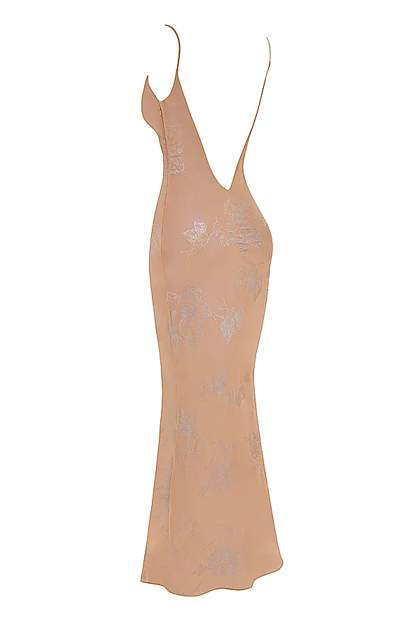 House Of CB GabrielleIridescent Cafe Au Lait Maxi Dress 8211 SALE Iridescent Women Maxi Dresses