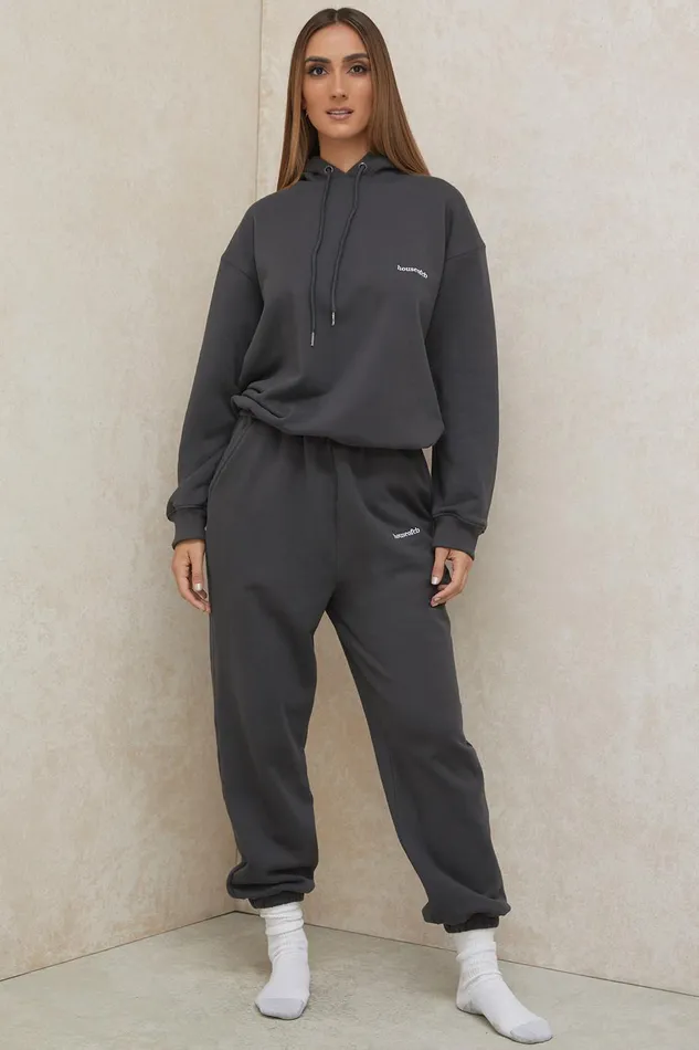 House Of CB HaloCharcoal Oversized Hoodie Charcoal Women Sweats