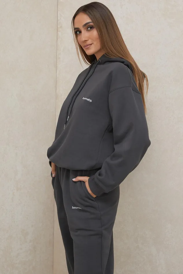 House Of CB HaloCharcoal Oversized Hoodie Charcoal Women Sweats