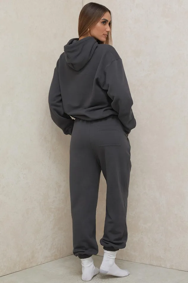House Of CB HaloCharcoal Oversized Hoodie Charcoal Women Sweats