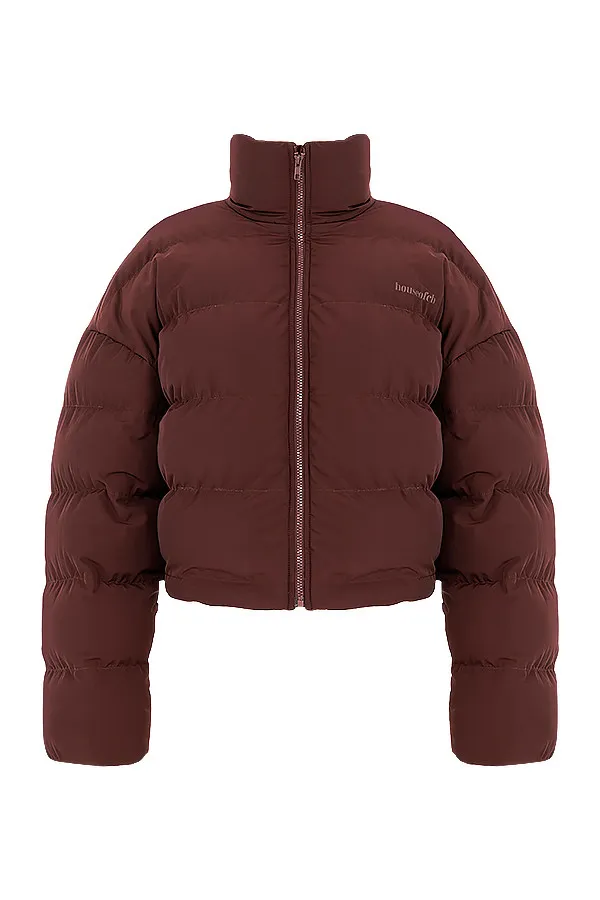 House Of CB HeroChocolate Oversized C Shape Puffer Jacket 8211 SALE Chocolate Women Outerwear