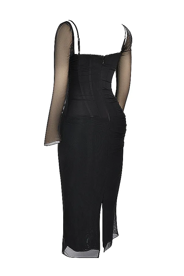 House Of CB KatarinaBlack Maxi Dress Black Women Corset Dresses