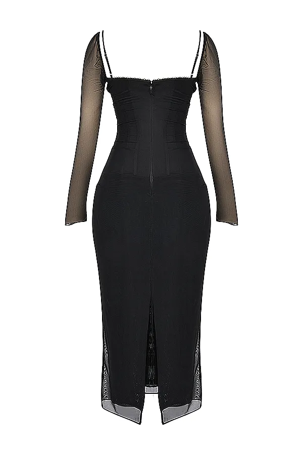 House Of CB KatarinaBlack Maxi Dress Black Women Corset Dresses