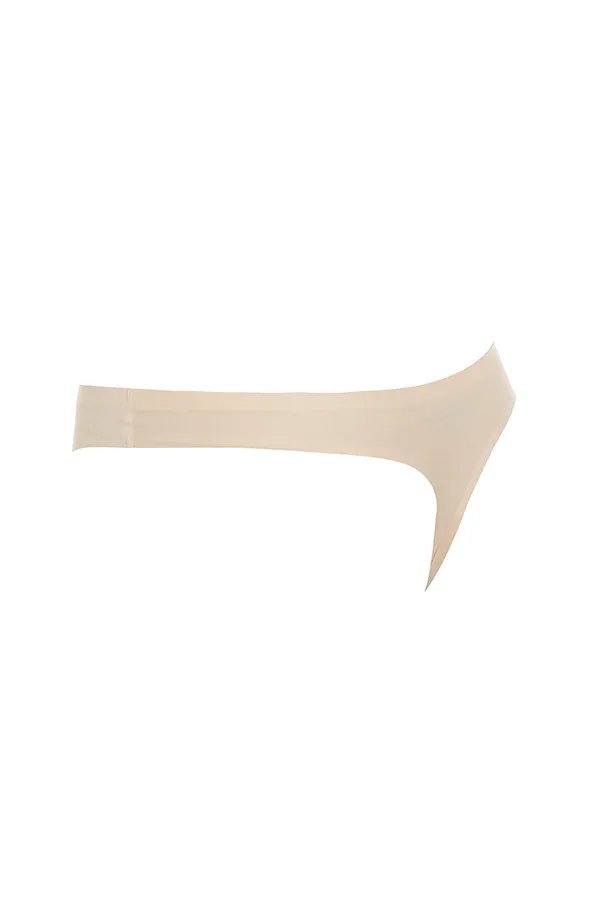 House Of CB MicromodalBeige Seamless Thong Beige Women