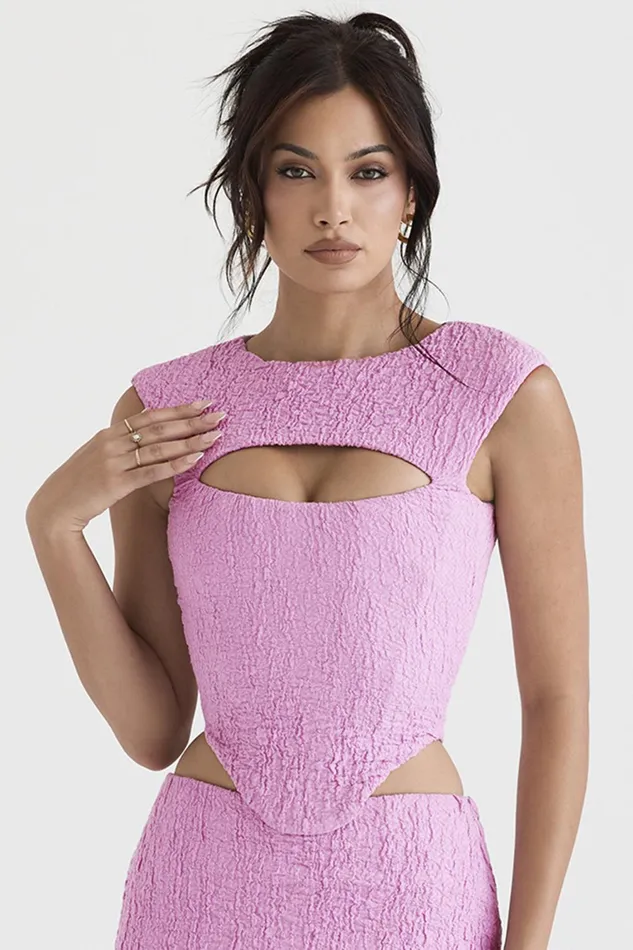 House Of CB PaolaPink Cutout Corset 8211 SALE Pink Women Corsets