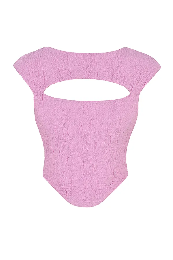 House Of CB PaolaPink Cutout Corset 8211 SALE Pink Women Corsets
