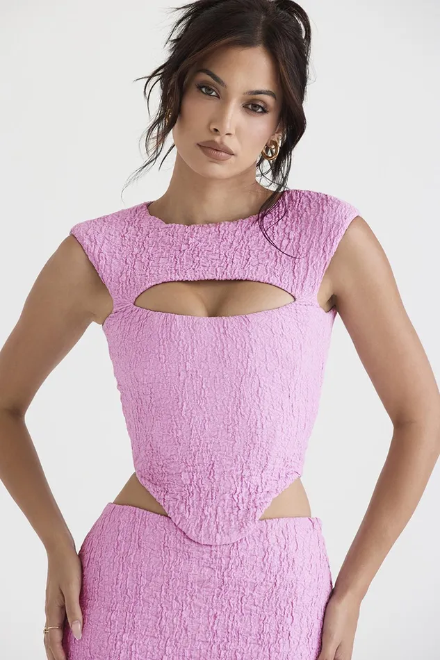 House Of CB PaolaPink Cutout Corset 8211 SALE Pink Women Corsets