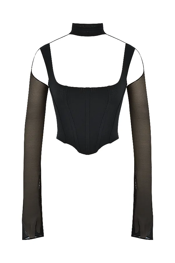 House Of CB PaulinaBlack High Neck Corset 8211 SALE Black Women Corsets