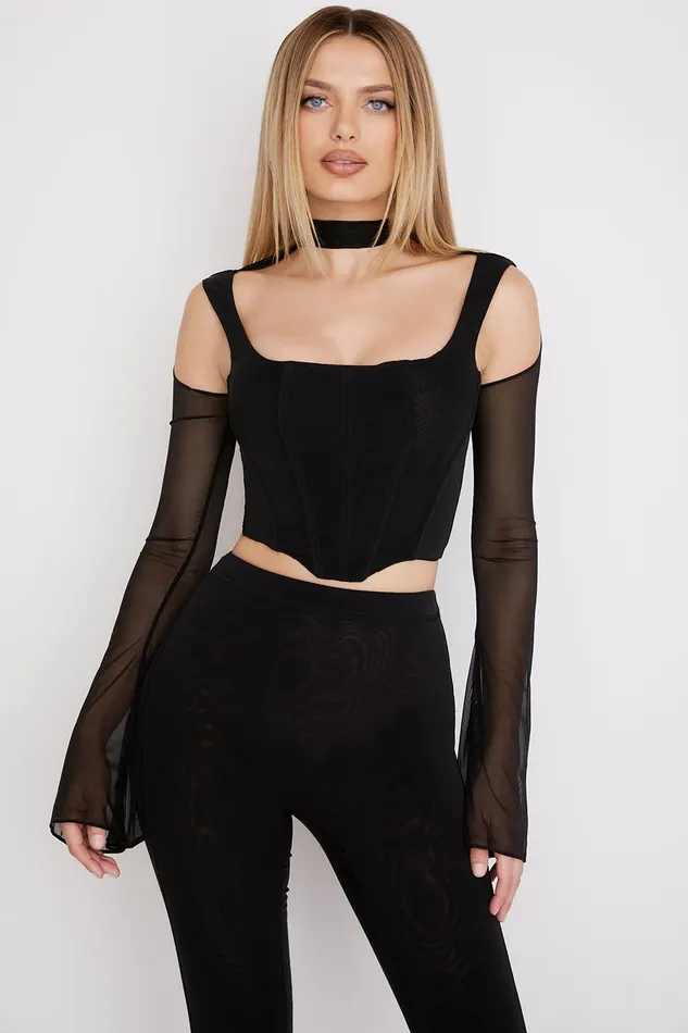 House Of CB PaulinaBlack High Neck Corset 8211 SALE Black Women Corsets