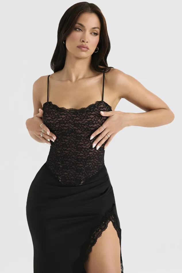 House Of CB RominaBlack Lace Corset Black Women Corsets