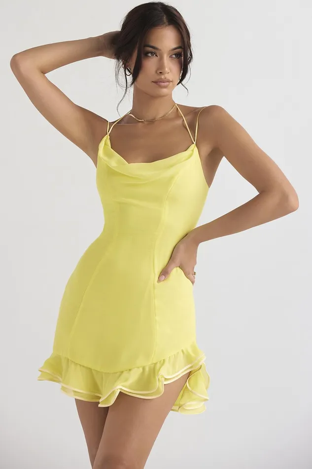 House Of CB RossellaButtercup Ruffle Mini Dress 8211 SALE Buttercup Women Mini Dresses