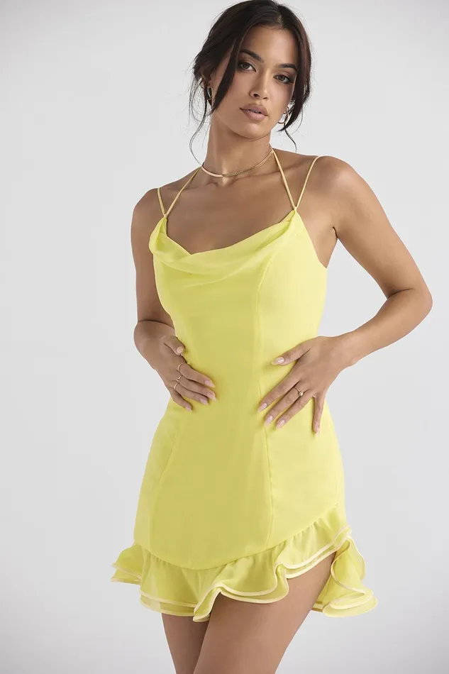 House Of CB RossellaButtercup Ruffle Mini Dress 8211 SALE Buttercup Women Mini Dresses