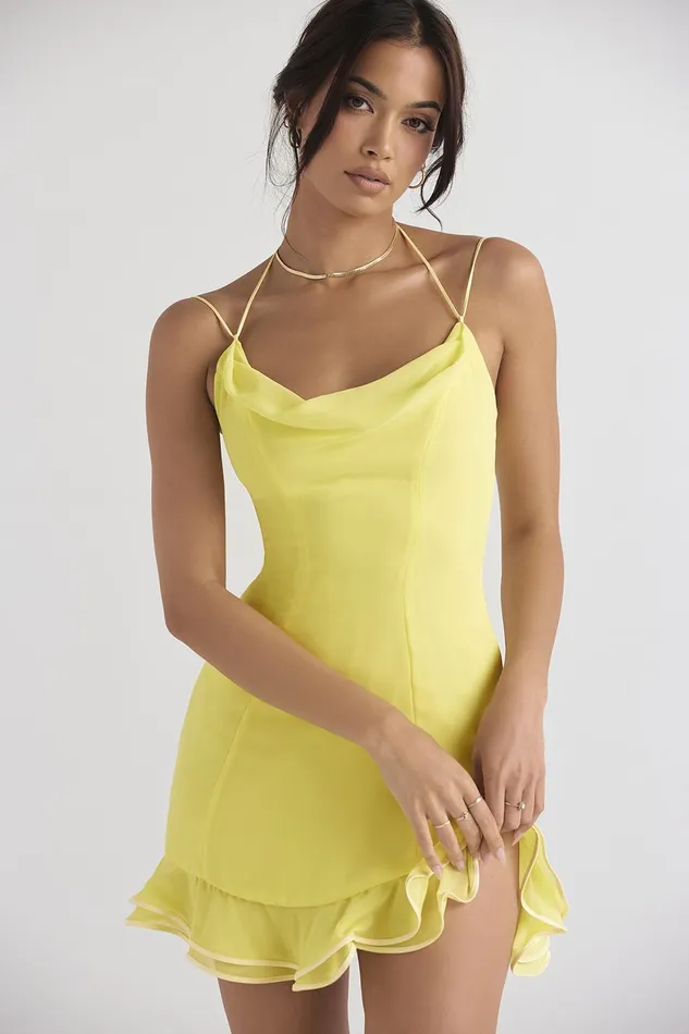 House Of CB RossellaButtercup Ruffle Mini Dress 8211 SALE Buttercup Women Mini Dresses