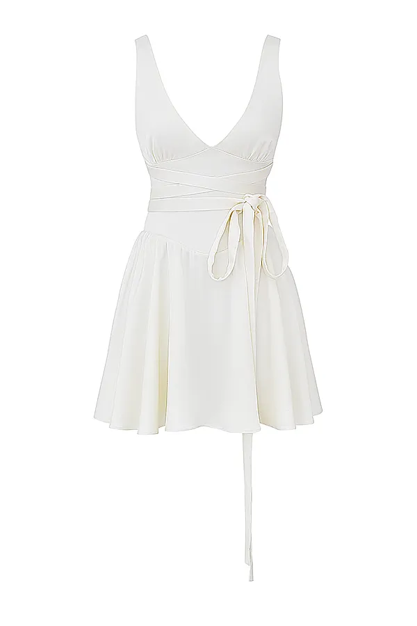 House Of CB ShiemaIvory Floaty Mini Dress Ivory Women Mini Dresses