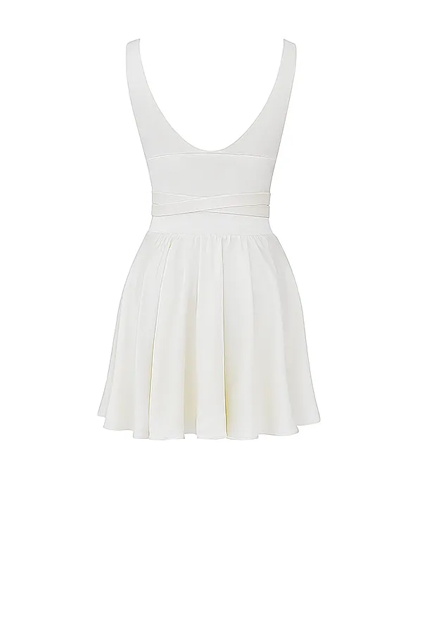House Of CB ShiemaIvory Floaty Mini Dress Ivory Women Mini Dresses