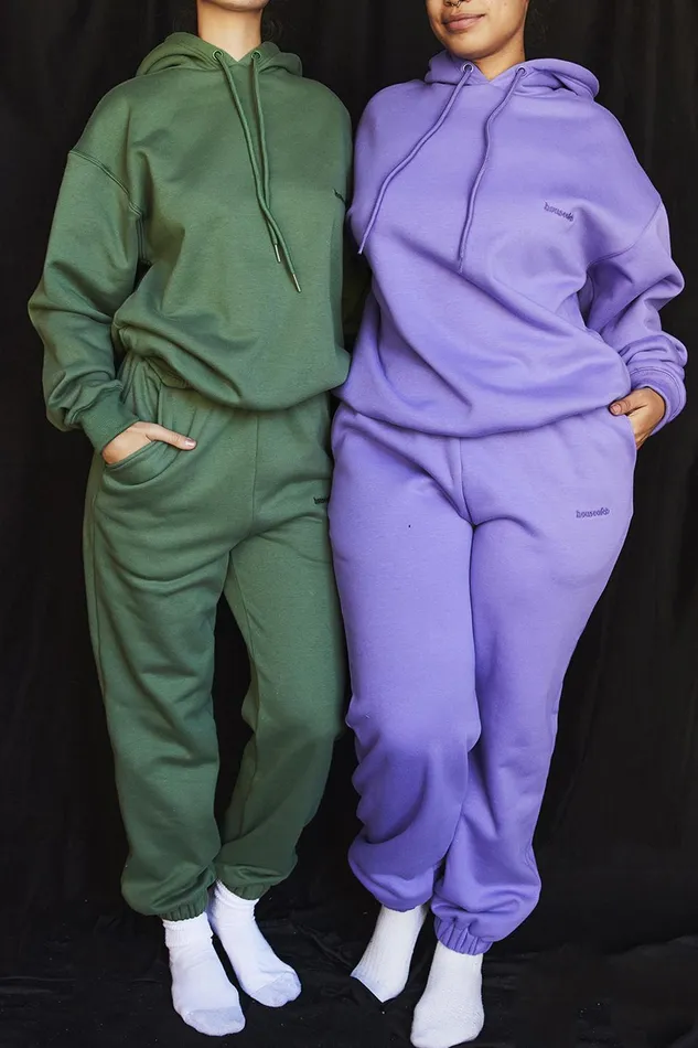 House Of CB SkyMoss Fleece Back Jogging Trousers Moss Women Sweats