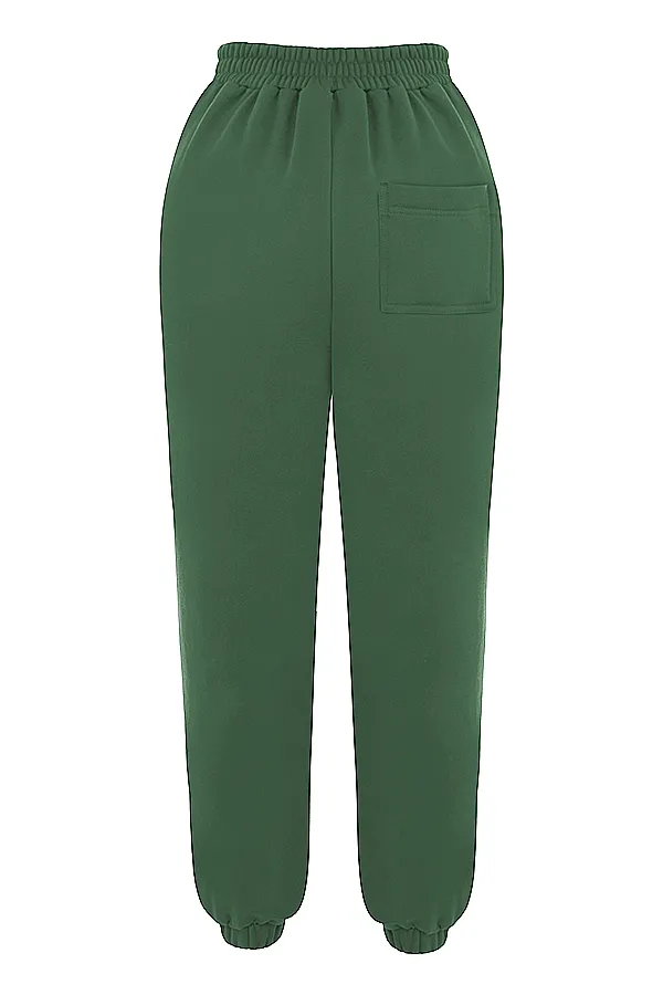 House Of CB SkyMoss Fleece Back Jogging Trousers Moss Women Sweats
