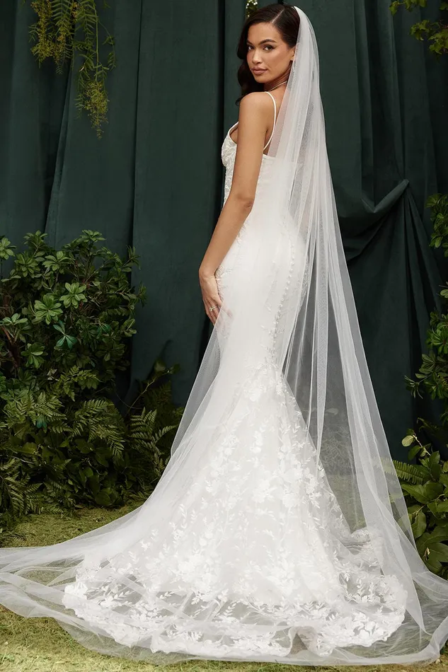 House Of CB SoleneWhite Lace Bridal Gown White Women Maxi Dresses