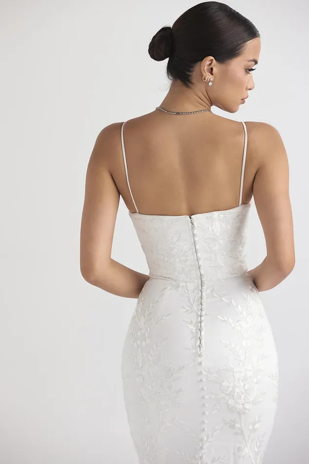 House Of CB SoleneWhite Lace Bridal Gown White Women Maxi Dresses