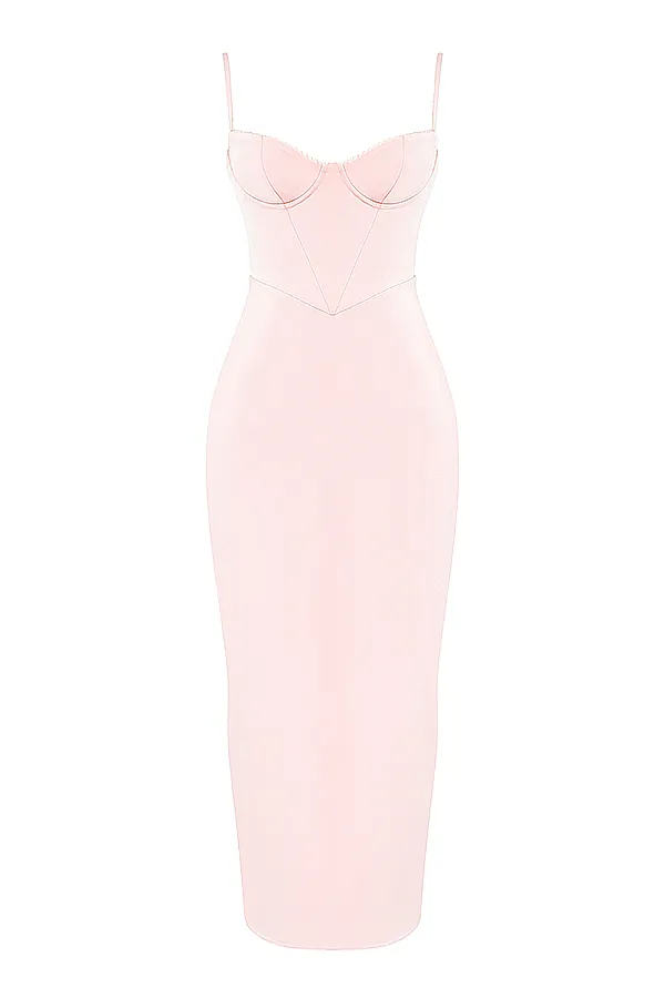 House Of CB StefaniaSoft Peach Corset Maxi Dress Soft Women Corset Dresses