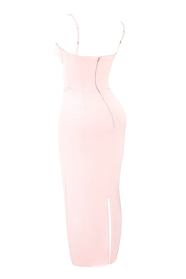 House Of CB StefaniaSoft Peach Corset Maxi Dress Soft Women Corset Dresses