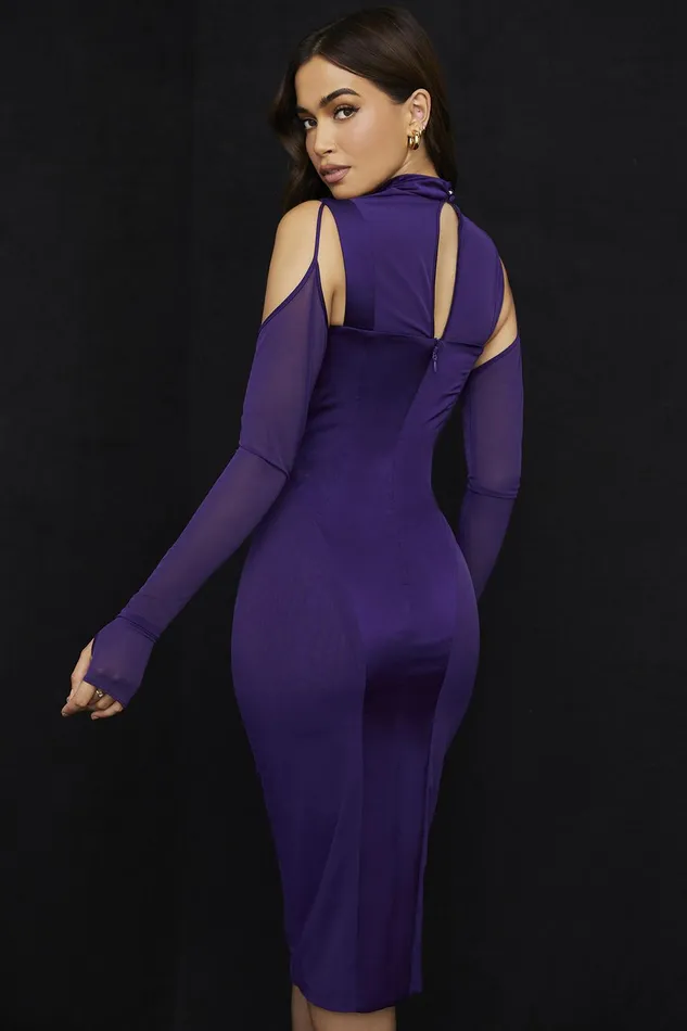 House Of CB TalikaGrape Corset Midi Dress 8211 SALE Grape Women Bodycon Dresses