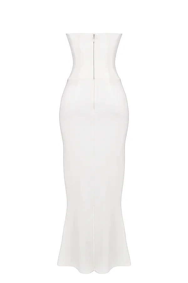 House Of CB TamaraIvory Strapless Corset Dress Ivory Women Corset Dresses