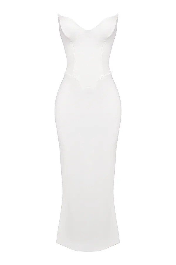 House Of CB TamaraIvory Strapless Corset Dress Ivory Women Corset Dresses