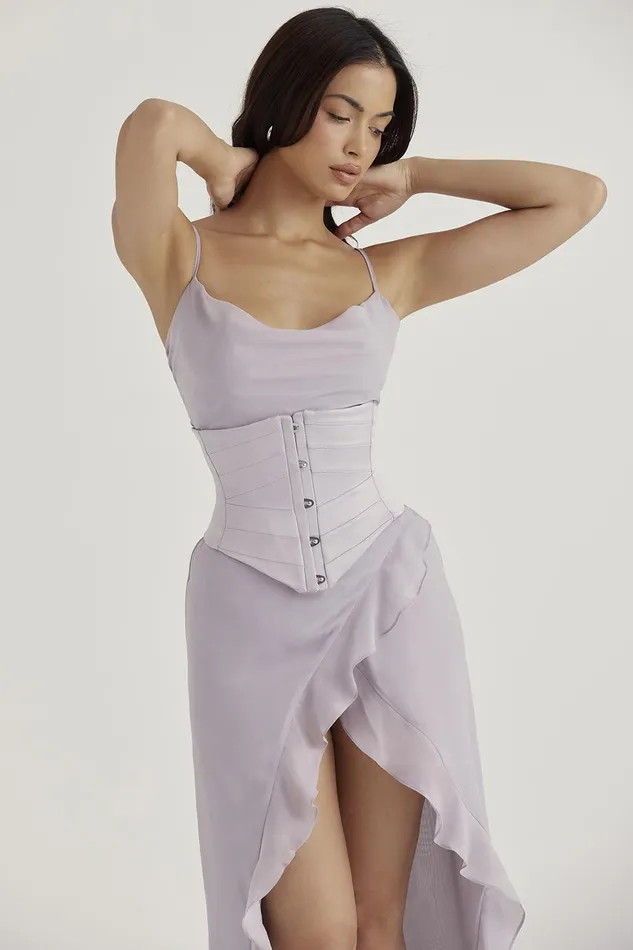 House Of CB VienneGrey Satin Underbust Corset 8211 SALE Grey Women Corsets