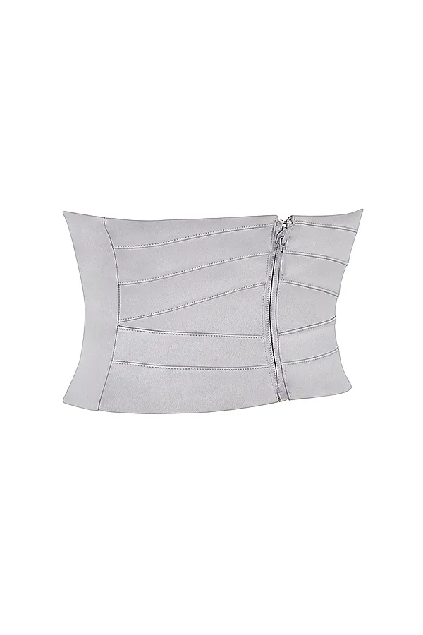 House Of CB VienneGrey Satin Underbust Corset 8211 SALE Grey Women Corsets