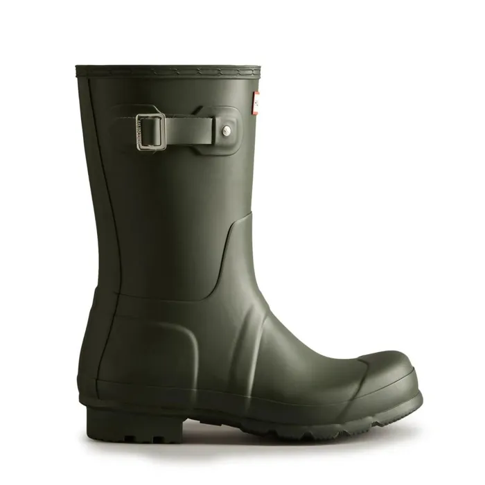 Hunter Boots Original Short Rain Boots Dark Olive Men Short and Ankle Boots