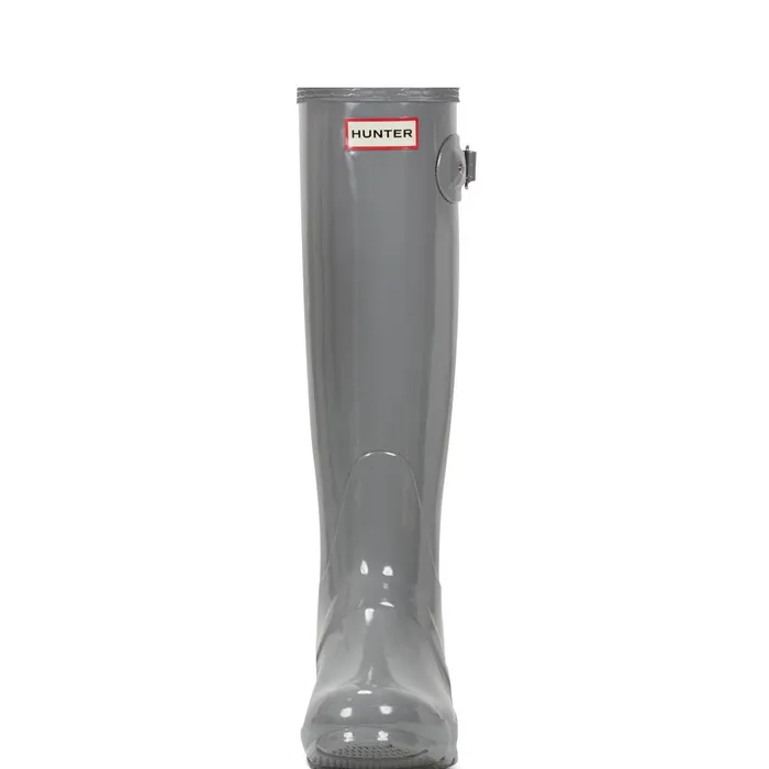 Hunter Boots Original Tall Gloss Rain Boots Medium Gray Women Tall Boots Hunter Boots Original Tall Gloss Rain Boots Medium Gray Women Tall Boots