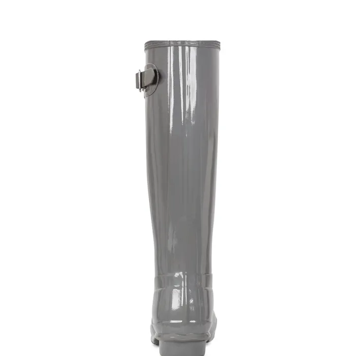 Hunter Boots Original Tall Gloss Rain Boots Medium Gray Women Tall Boots Hunter Boots Original Tall Gloss Rain Boots Medium Gray Women Tall Boots
