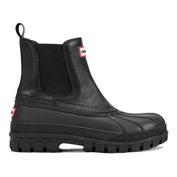 Hunter Boots Sutton Waterproof Duck Boots Black Women Insulated and Snow Boots