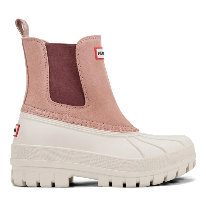 Hunter Boots Sutton Waterproof Duck Boots Medium Pinkivory Women Insulated and Snow Boots Hunter Boots Sutton Waterproof Duck Boots Medium Pinkivory Women Insulated and Snow Boots
