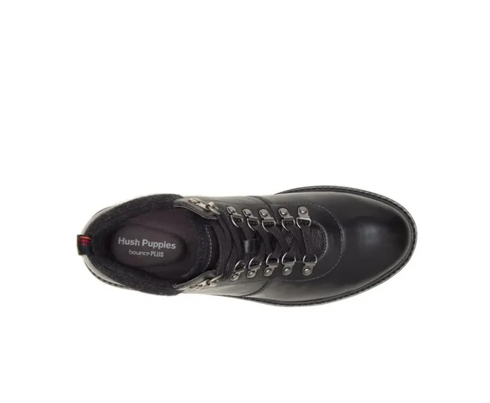 Hush Puppies Boots Men Heath Hiker Boot Black Leather Hush Puppies Boots Men Heath Hiker Boot Black Leather