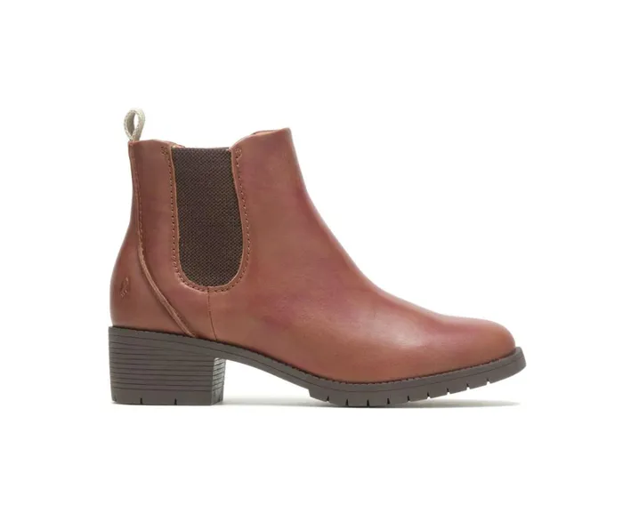 Hush Puppies Boots Women Hadley Chelsea Boot Cognac Leather