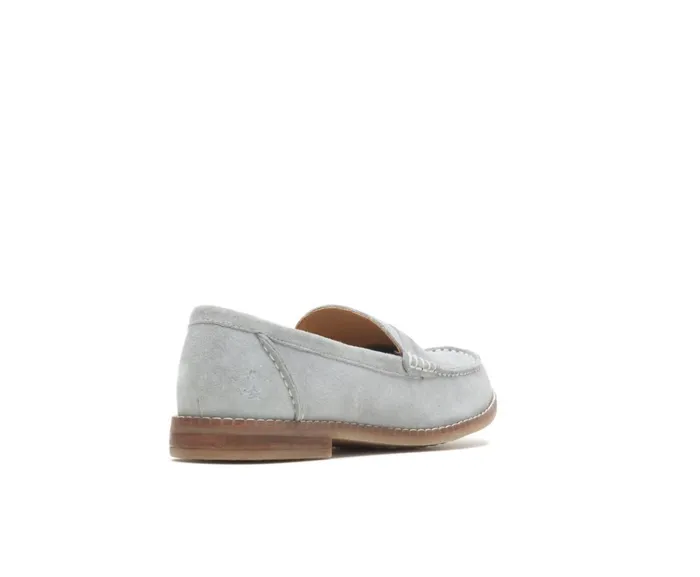 Hush Puppies Flats and SlipOns Women Wren Loafer Frost Grey Suede