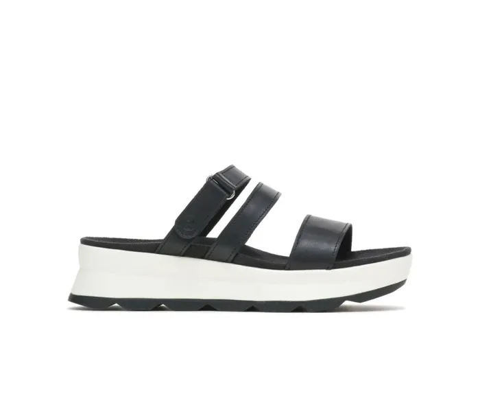 Hush Puppies Sandals Women Andi Slide Black Leather