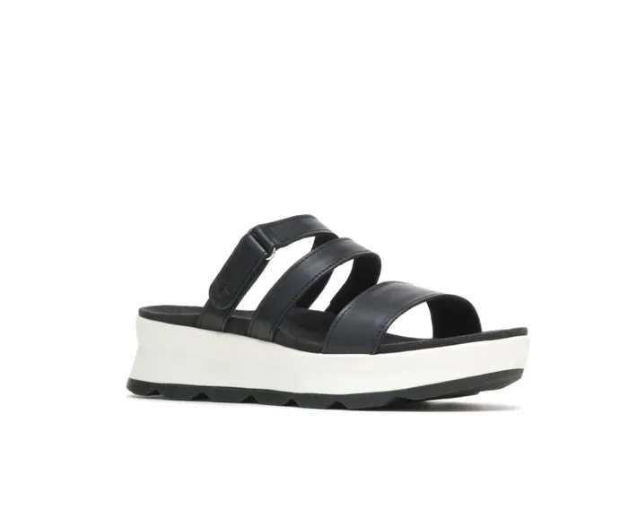 Hush Puppies Sandals Women Andi Slide Black Leather Hush Puppies Sandals Women Andi Slide Black Leather