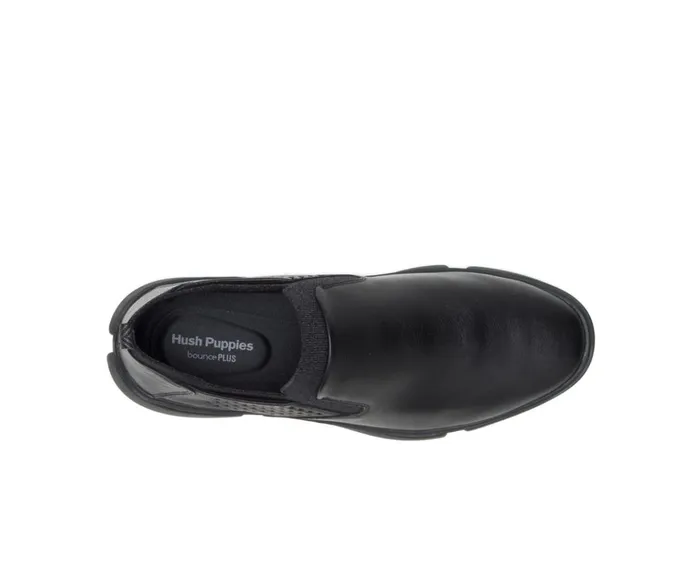 Hush Puppies Sneakers Men Bennet Plain Toe SlipOn Black Leather Hush Puppies Sneakers Men Bennet Plain Toe SlipOn Black Leather