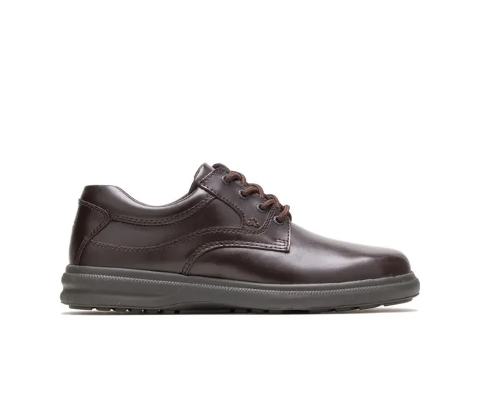 Hush Puppies Walking Shoes Men Glen Dark Brown Pullup Leather