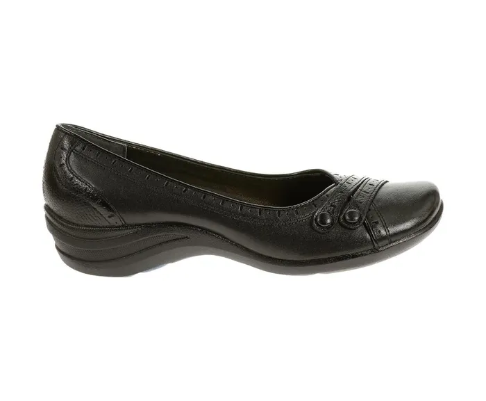 Hush Puppies Walking Shoes Women Burlesque Black Leather