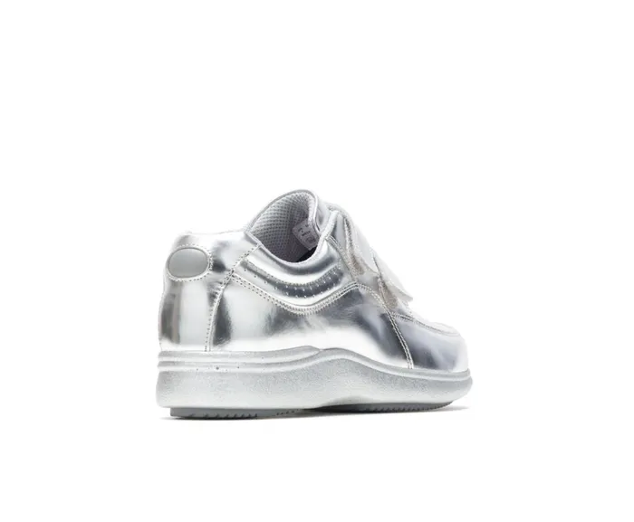 Hush Puppies Walking Shoes Women Power Walker Ii Silver Metallic Leather Hush Puppies Walking Shoes Women Power Walker Ii Silver Metallic Leather