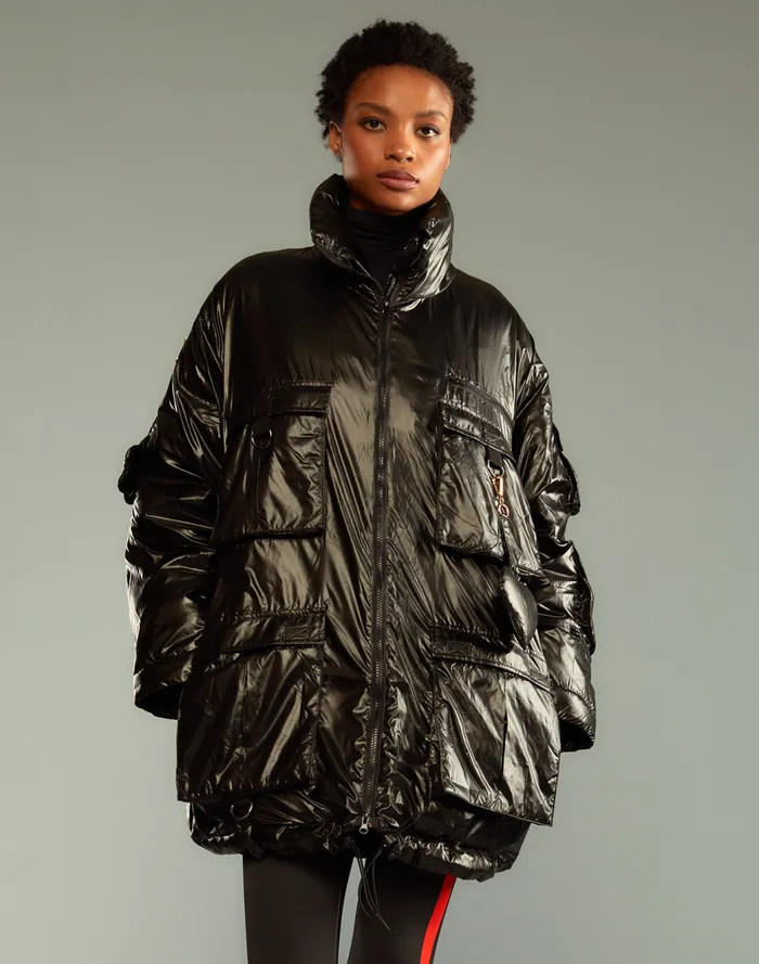 Jackets and Coats Women Cynthia Rowley Cargo Pocket Puffer Coat