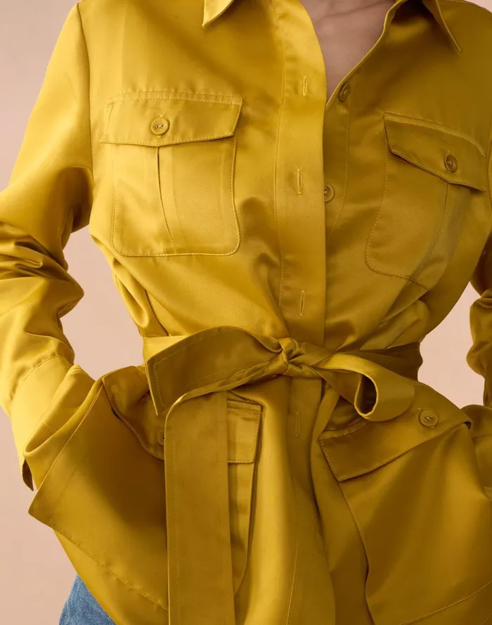 Jackets and Coats Women Cynthia Rowley Satin Safari Jacket
