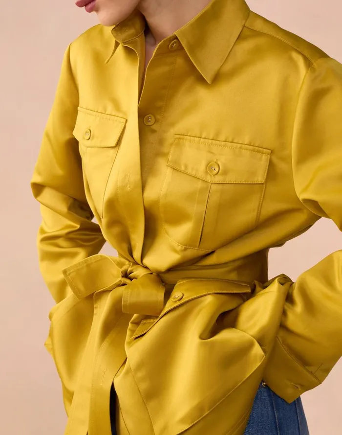 Jackets and Coats Women Cynthia Rowley Satin Safari Jacket